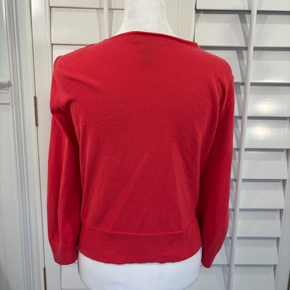 Chaps Pretty Red Cardigan - Picture 2 of 4